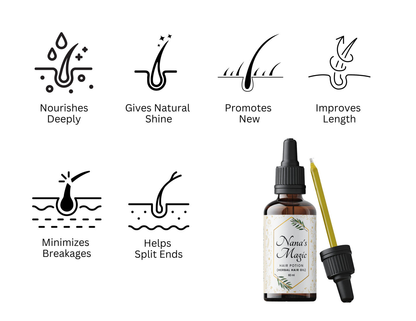 Herbal Hair Oil (Drops of Gold) 120ml - 2 Pack Combo