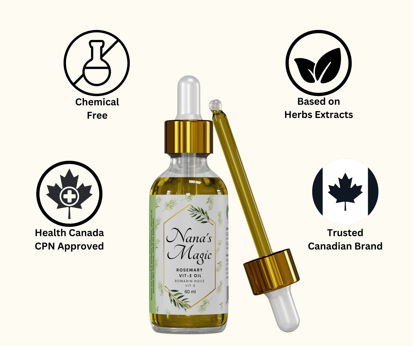 Rosemary with Vitamin-E Oil 120ml - 2 Pack Combo